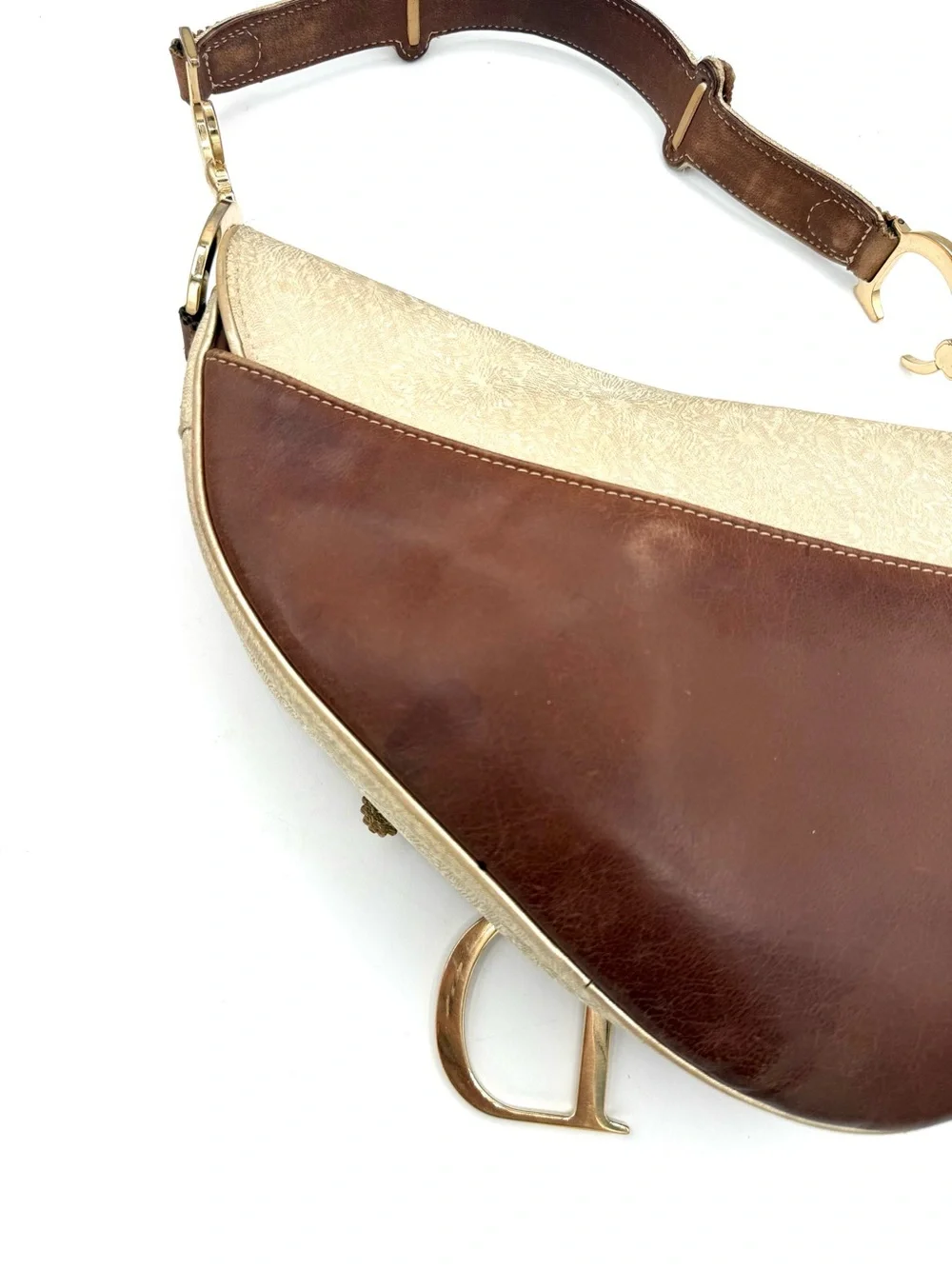 Dior Limited Edition Galliano Western Saddle Bag with 'D' Charm